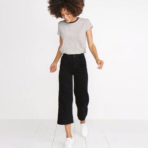 MARINE LAYER Tally Corduroy Wide Leg High Waist Pant Black 10